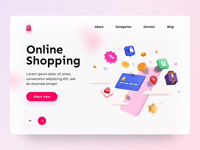 Online Shopping Landing page