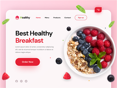 Online Healthy Meal landing Page - UI/UX Design