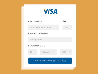 Credit Card Payment app design ui ux