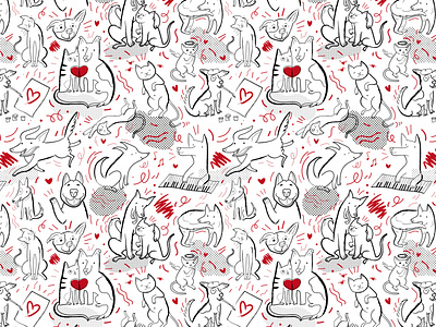 Happy friends. Seamless pattern