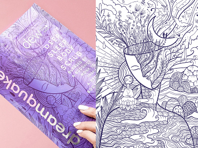Dreamquake branding design digital illustration goddes illustration nature packaging vector vector illustration
