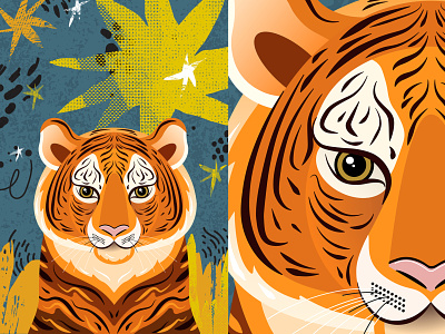 Year of the Tiger digital illustration illustration tiger vector vector illustration
