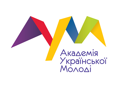 Acadamy of Ukrainian Youth Logo design illustration logo vector