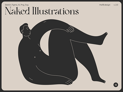 Naked Illustrations character clean illustration man minimalism naked nude pitography sex style trendy vector