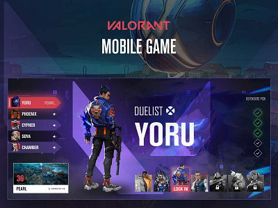 Valorant Mobile Game Concept 2d 3d app design art design game game app game concept game design game design ideas game design inspiration game ui gaming graphic design ios ui ux valorant valorant game ui