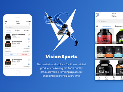 Vision Sports app design fitness app health app sports ui uiux