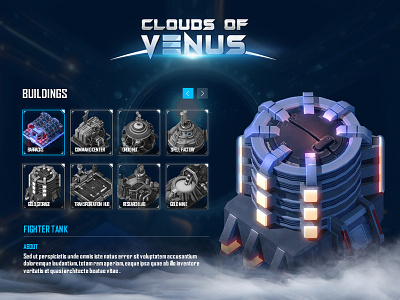 Cloud of Venus 3d game battle gamedesign games illustration mobile game space station strategy game ui design