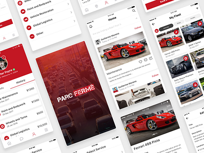 Park Ferme app app design application design car ios parking app ui uiux vehicles