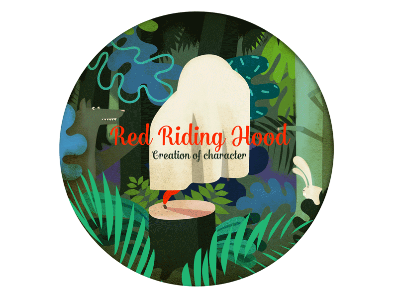 Red Riding Hood Character app background character game graphic illustration person riding hood wood