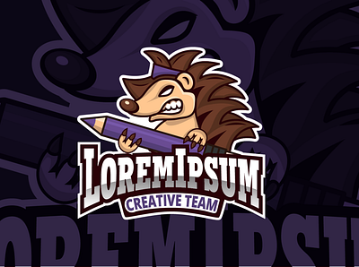LoremIpsum - creative team badger design hedgehog illustration logo mascot logo