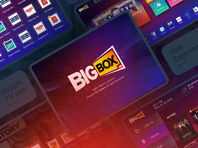 Big Box - Google TV app android tv app google tv app ui ui design ux ux desing