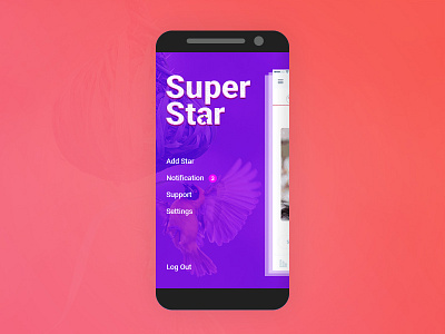 Super Star app menupage mobile mobileapp