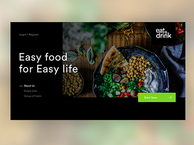 eat and drink design front end ui desgin web design