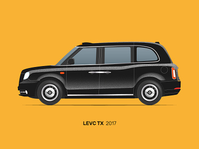 London Black Cab Taxi Illustration