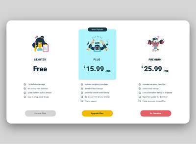 Pricing Plan 030 app dailyui dailyui030 dailyuichallenge design illustration interface pricing pricing plan ui ux