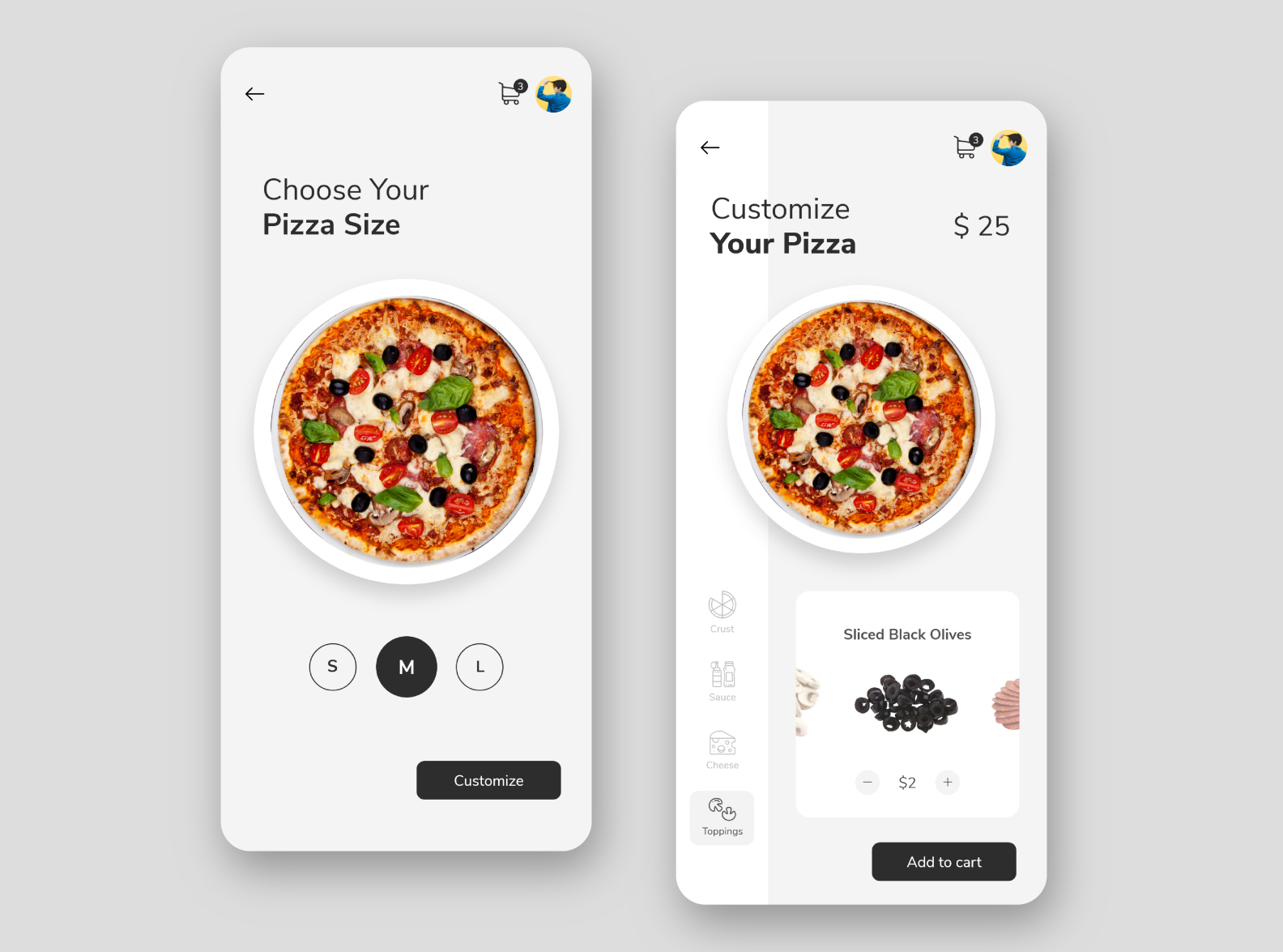 Create Your Own Pizza By Chloe Lim On Dribbble   033 01 