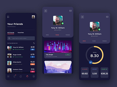 DARTSLIVE App Redesign Concept 02 adobexd app dark dark ui dart dartslive dashboard design interface ios ui ux