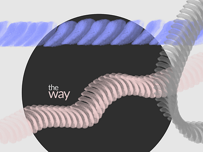 Poster. The way 3d black circles gif glitch illustration pantone photoshop poster way