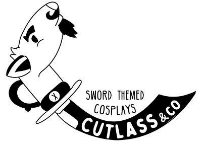Cutlass and co logo + sticker design