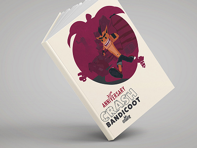 Personal project - Crash Bandicoot cover book colour cover crash creative fan art flat colour gaming magazine print purple symbols