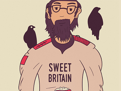 Sweet Britain - Editorial project articles cartoon character creative editorial england illustration magazine retro