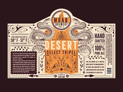 Moab Brewery Concept beer label branding graphic design