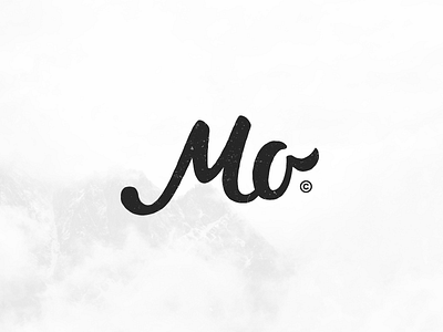 MO Monogram design hand logo made mo monogram vintage