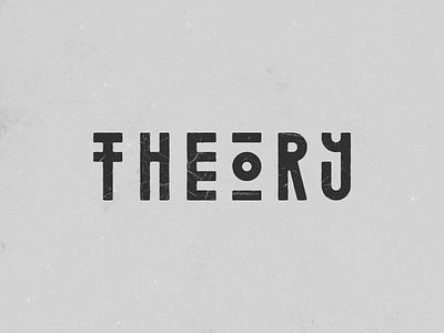 Theory design logo rough typography vintage