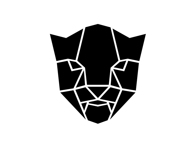 Renner Logo black branding cat geometric logo panther puma