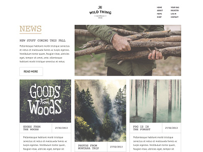 Wild Thing News / Blog blog clean grid layout masonry minimal web design website
