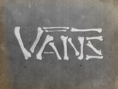 Vans Bones bones grunge hand made lettering logo logotype skate skateboarding type typo typography vans