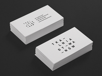 Business cards - Tkalnia branding business cards logo logotype typography