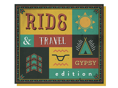 Ride & Travel bmx cover design dvd folk indian type typography
