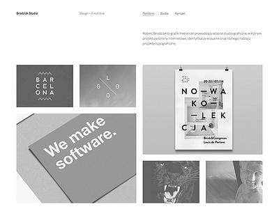 Brodziak Studio grid layout portfolio web design website