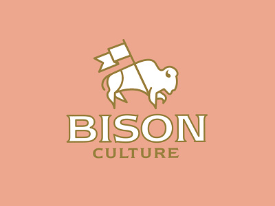 Bison Culture 2 bison brand buffalo gold identity illustration line art logo monoline outline philosophy sophisticated