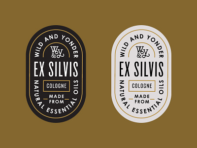 Ex Silvis cologne adventure badge bottle brand cologne label lifestyle outdoors packaging typography vintage