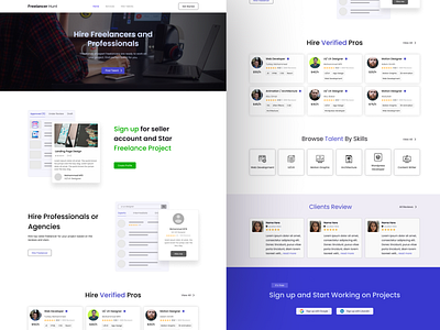 Freelancer Hunt | Landing Page Design Concept