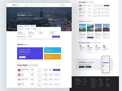 BookFlight- Landing Page Design for Flight Booking Website