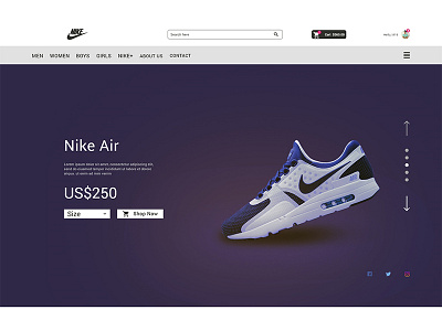 Nike Air Landing Page Design Concept creative landingpage uidesign uiux uxdesign