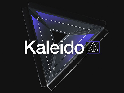 Kaleido logo experiment installation kaleidoscope logo particles