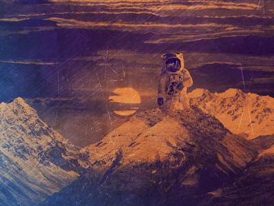 Houston! art astronaut collage collageart design digitalart houston illustration minimal modern nasa space