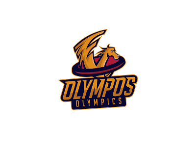 Olympos Olympics Logo brand branding branding design design dynamic frisbee icon illustration logo mascot mascot design mascot logo pegasus sport sport branding typography ultimate vector