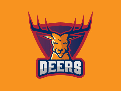 Deers Mascot Logo animal art brand branding deer deers design dynamic icon illustration logo mascot mascot design mascot logo sport sport branding sport logo vector wild wild animal