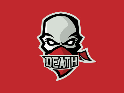 Death Mascot Logo art black brand branding death design dynamic gangsta icon illustration logo mascot mascot design mascot logo red red and black skull sport vector wild