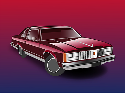 Oldsmobile car cutlass442 gbody illustrator oldsmobile vintage vintage car