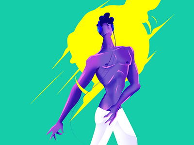 Beat it art character concept dance illustration minimal mj music vector