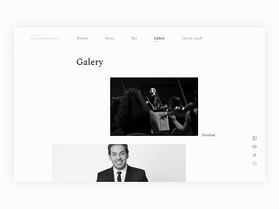 Conductor José Eduardo Gomes Site Redesign - Galery Page