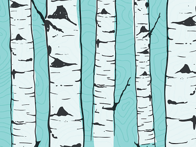 Aspen Doodle aspen design doodle illustration poster silkscreen sketch topo trees vintage