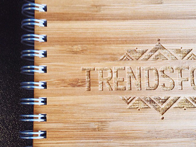 Trensdform Swag bamboo design laser etched logo notebook print sketchbook texture trend tribal