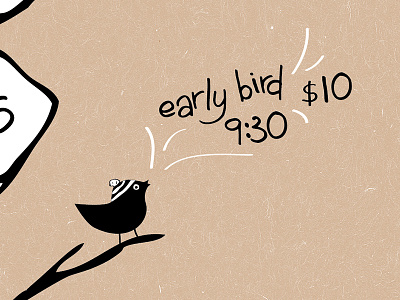 Early Bird throwback bird design doodle early bird illustration ski swap tweet